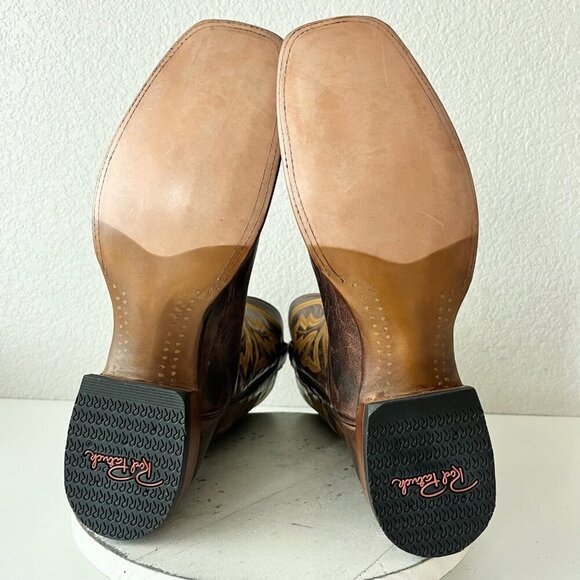 NEW Rod Patrick Mens Cowboy Boots Size 15AAA Perro Loco Brown Square Toe Western - Picture 8 of 12